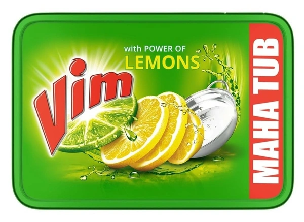 Vim Dishwash Bar Lemons Tub, 500g + 100g - 500g