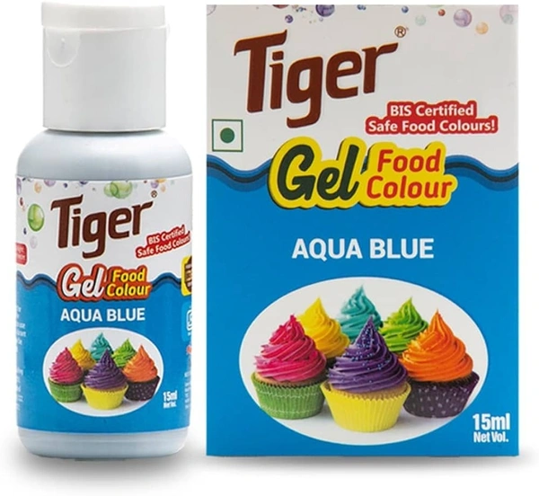 Tiger TIGER Aqua Blue Gel Premium Food Colour, 15ml