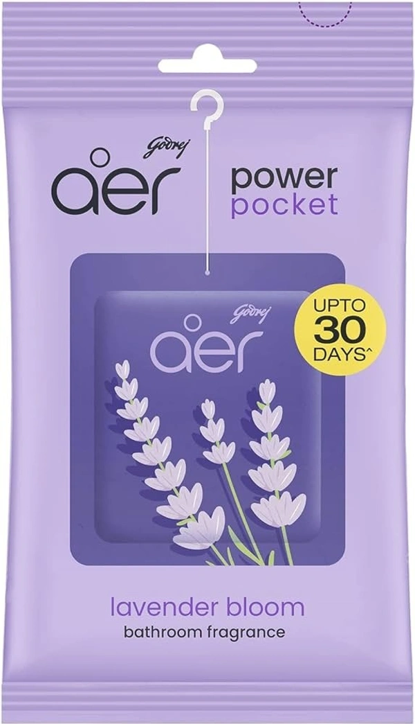 Aer Godrej Aer Bathroom Fragrance Power Pocket Lavender Bloom Pouch, 10g