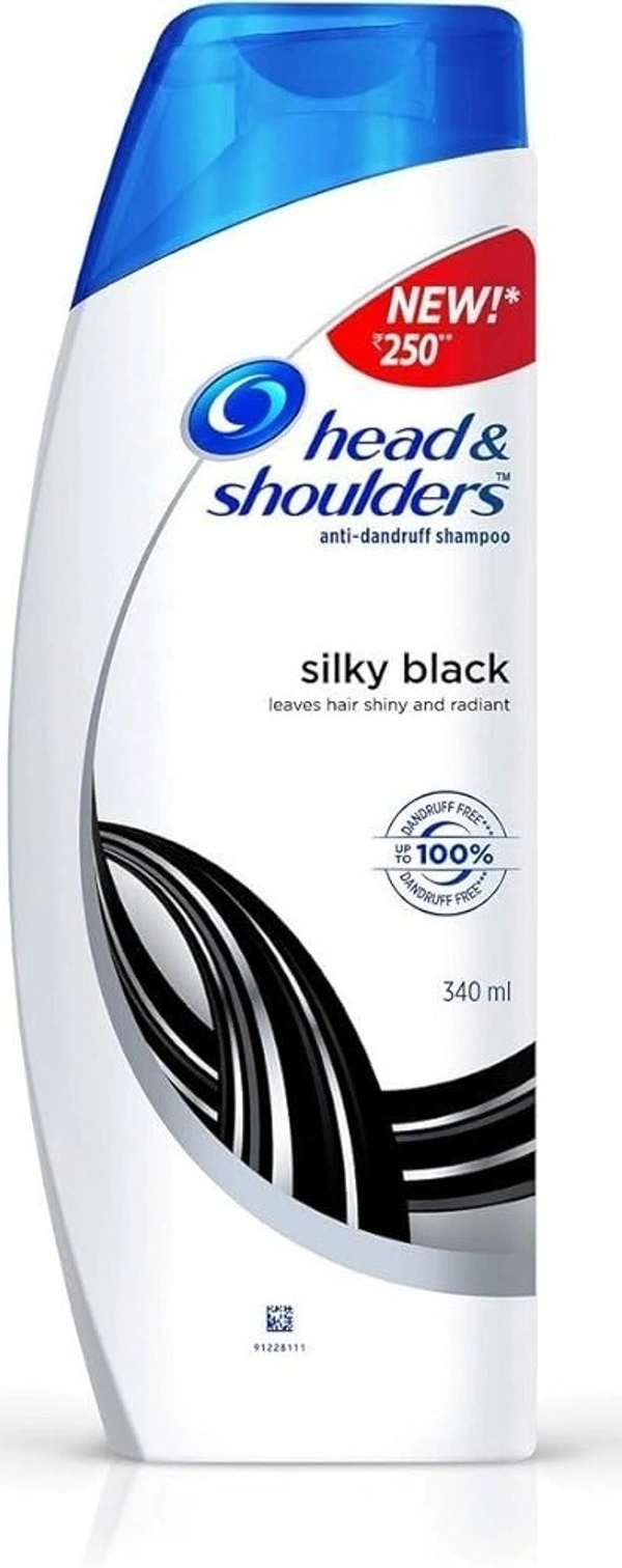 Head & Shoulders Head& Shoulder Shampoo Silky / Black Anti Dandruff, 340 ml - 340 ml