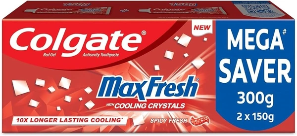 Colgate MaxFresh Spicy Fresh Toothpaste Gel, 300g - 300g