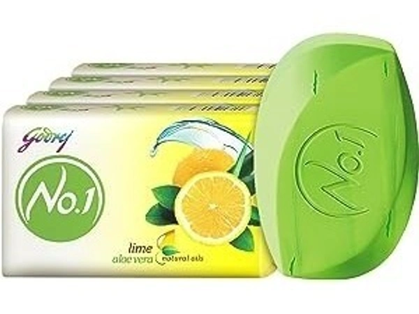 No.1 Godrej No.1 Bathing Soap Lime& Aloe Vera Pack of 4X53g, 212g