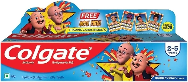 Colgate Bubble Fruit Flavor Anticavity Toothpaste For Kids (2-5 Years), 40g - 40g