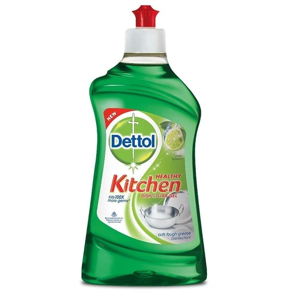 Dettol Healthy Kitchen Dish Slab Gel Lime Splash, 200ml - 200ml