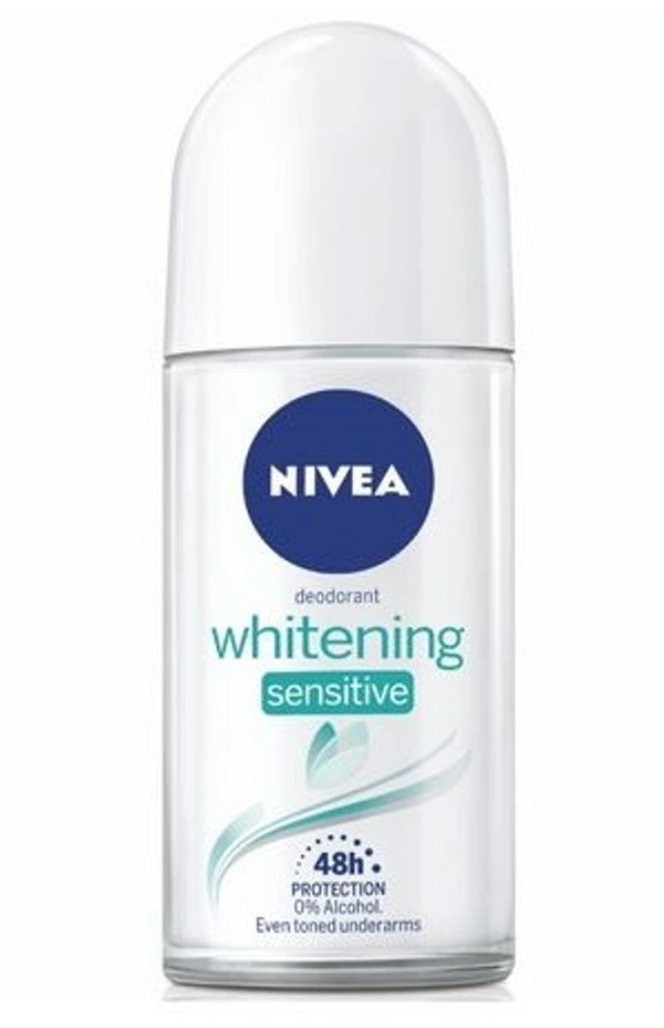 Nivea Sensitive Roll On Whitening, 25ml - 25ml