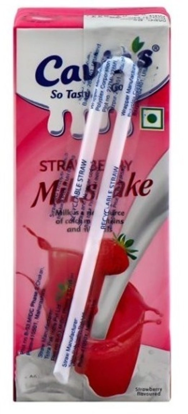 Cavins Strawberry Milkshake 200ml - 200ml