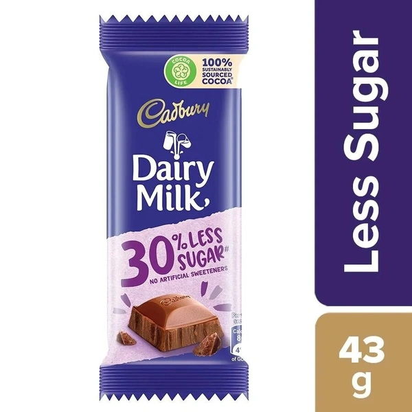 Cadbury Dairy Milk 30% Less Sugar 43g - 43g