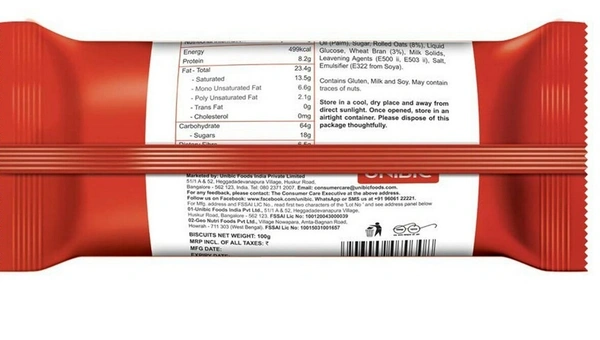 Unibic Oatmeal Digestive Cookies Sugar Free, 150g - 150g