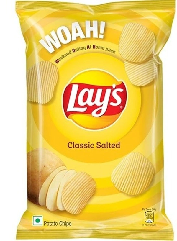 Lay's Potato Chips Simple Classic Salted Packet, 115g - 90g