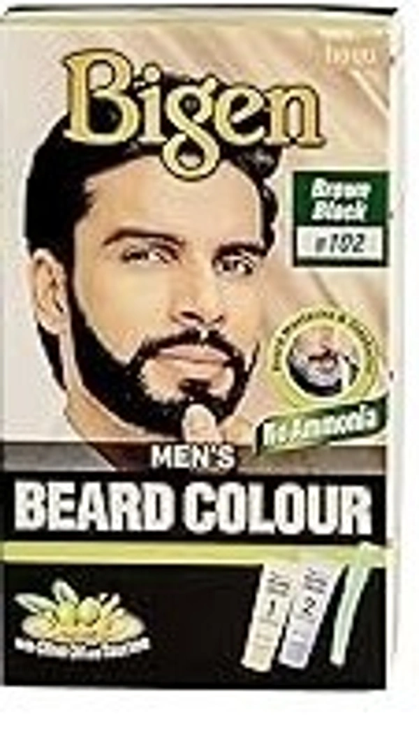 Bigen Men's Beard Color Dark Brown, 40g - 40g