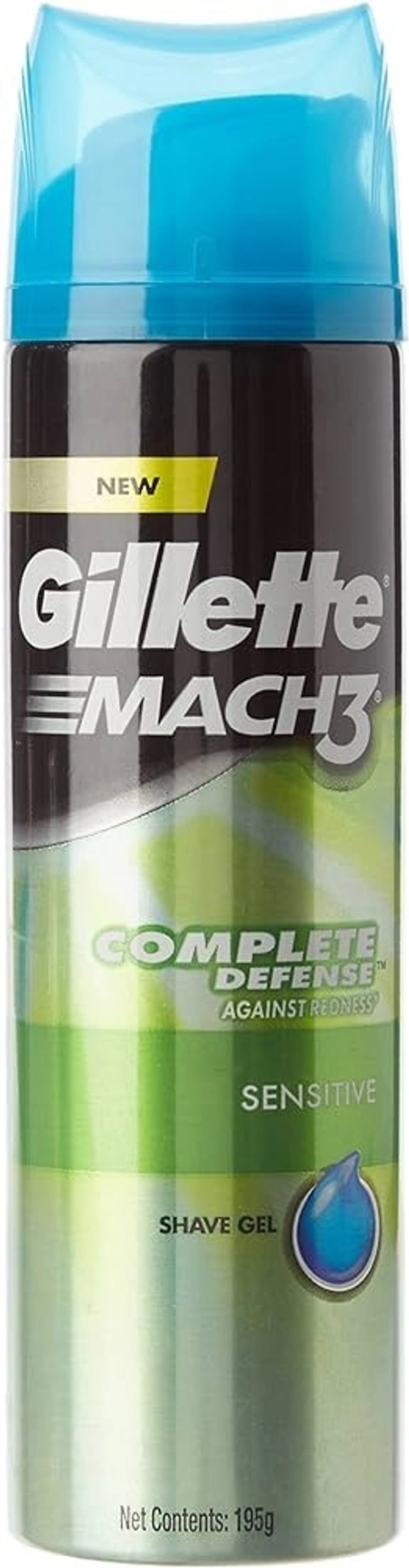 Gillette Mach 3 Smooth Shaving Gel, 195g - 195g