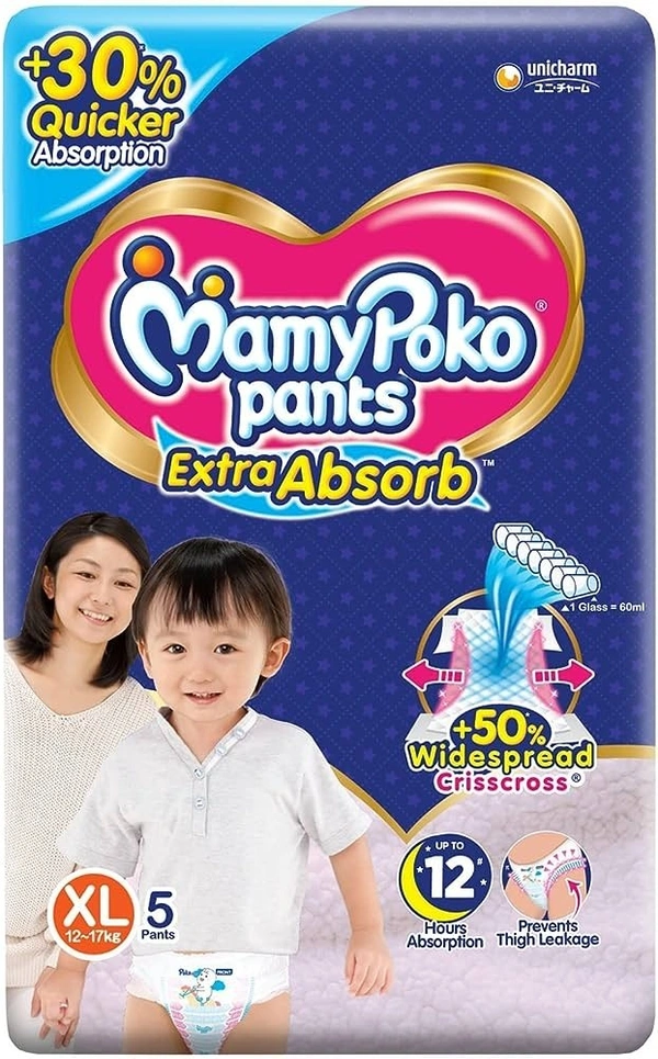 Mamy Poko MamyPoko Pants Extra Absorb Extra Large, 5 pants