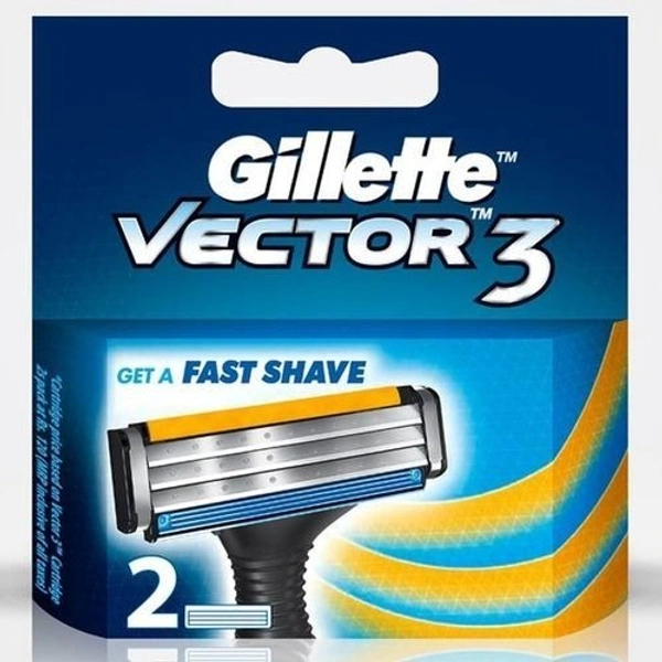 Gillette Vector 3 Cart 2s Fast Shave, 2 pcs - 2 pcs