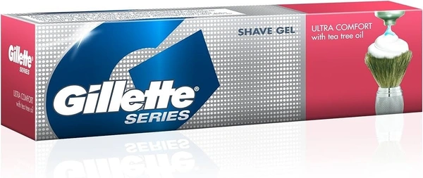 Gillette Gilette Shave Gel Ultra Comfort With Tea Tree Oil, 60g - 60g