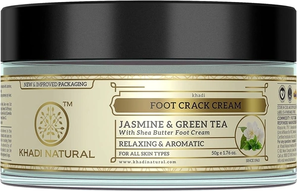 Khadi Herbal Foot Crack Cream Jasmine and GreenTea, 50g - 50g