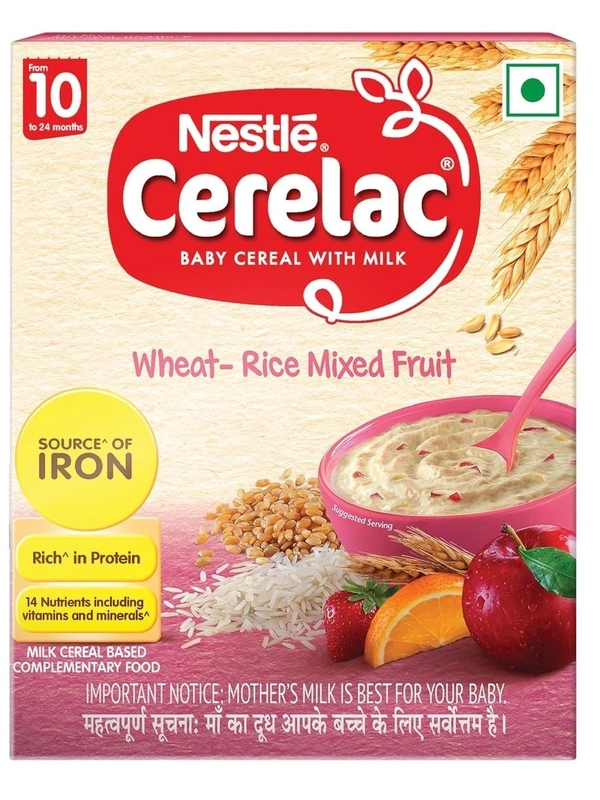 Nestle Cerelac Wheat Rice Mixed Fruit, 300g - 300g