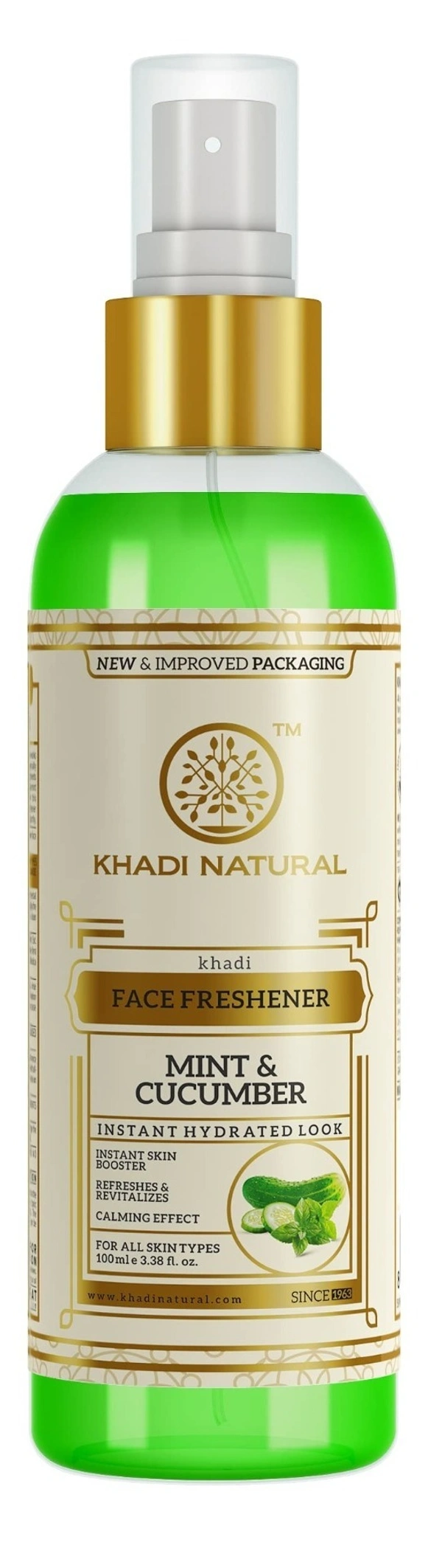 Khadi Herbal Mint and Cucumber Face Spray, 100 ml