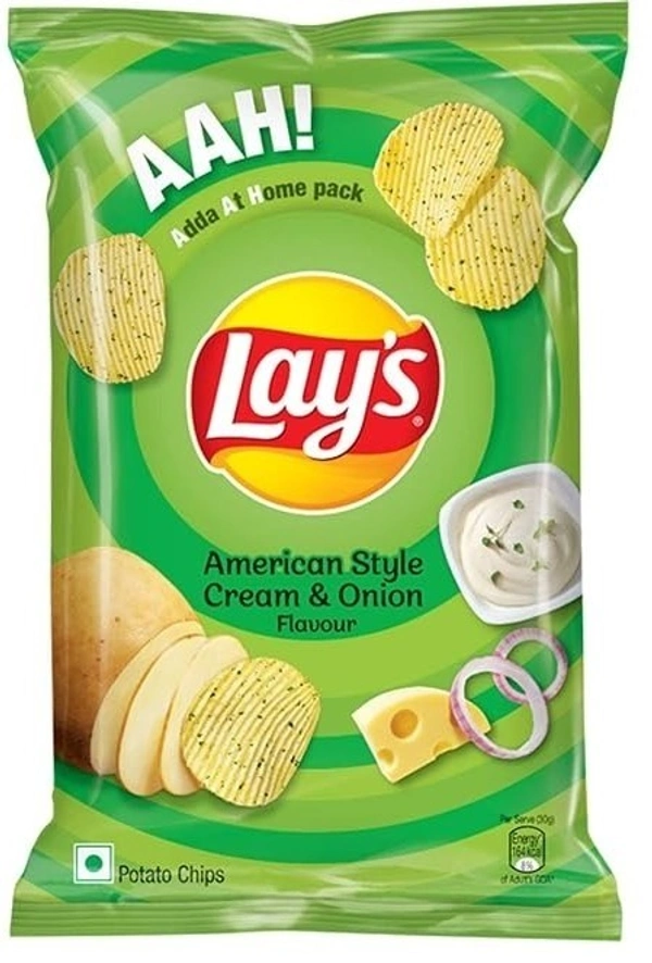 Lay's Potato Chips American Style Cream& Onion Flavour, 115g - 115g