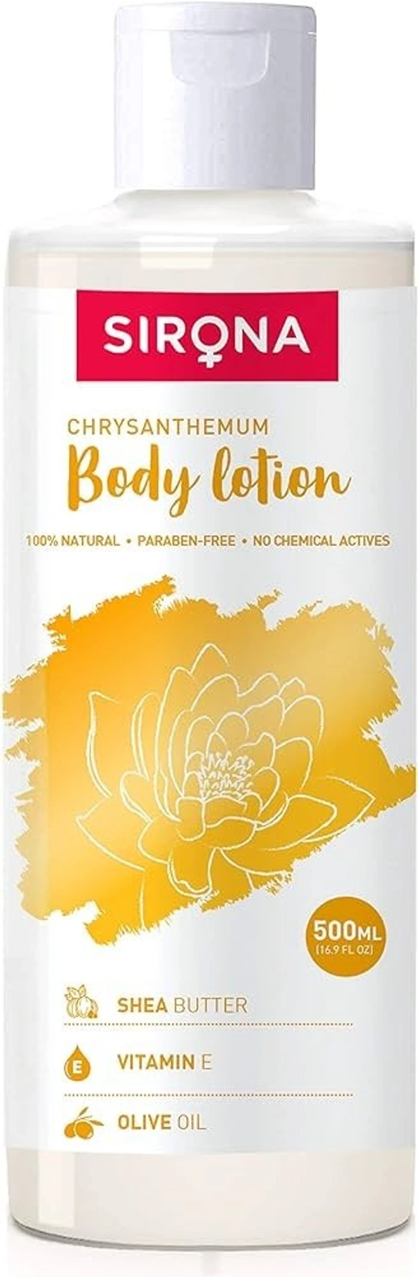 Sirona Natural Chrysanthemum Body Lotion with Shea Butter, 500 ml - 500 ml