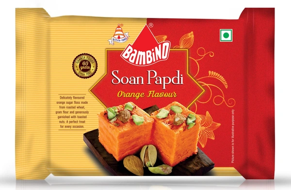 Bambino Soan Papdi - Orange, 450g - 450g