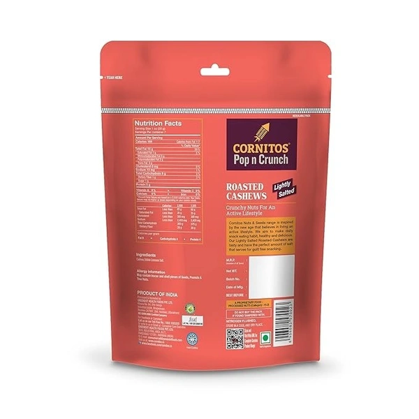 Cornitos Roasted Cashew Salted, 200g - 200g