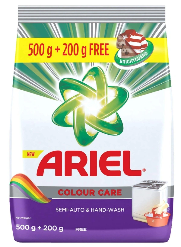 Ariel Colour Care Semi-Auto And Hand-Wash 500g + 200g - 500g+200g