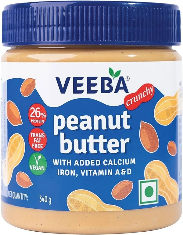 Veeba Peanut Butter Crunchy, 340g - 340g