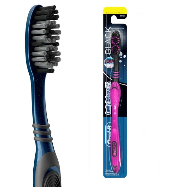 Oral-B Toothbrush Cavity Defence Black Medium, 1 pcs - 1 pcs