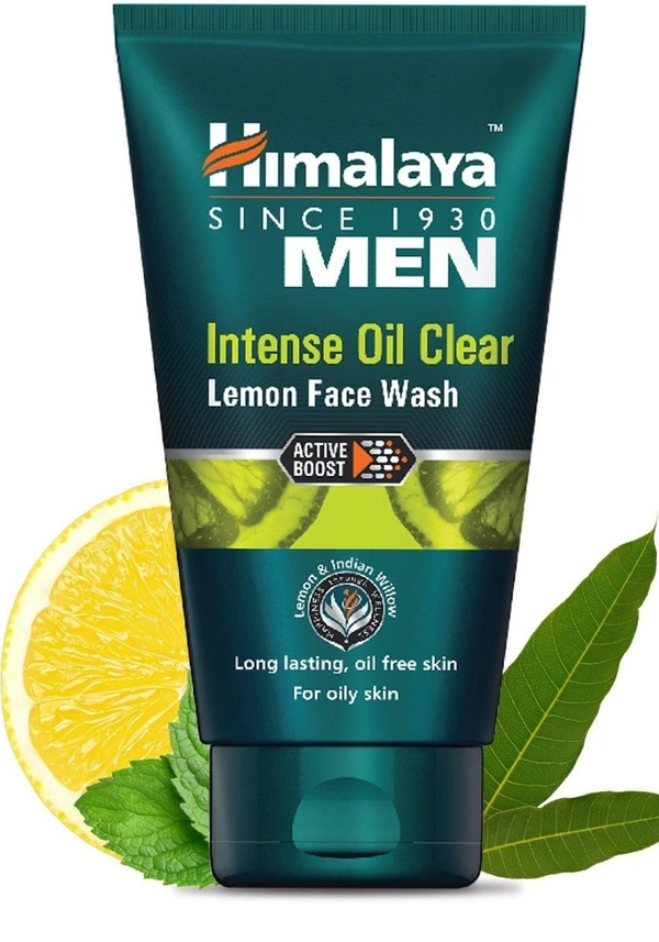 Himalaya Men Lemon Intense Oil Clear Face Wash, 50ml - 50ml