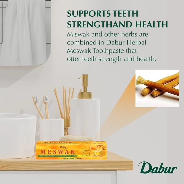 Dabur Meswak Pure Extract Tooth& Gum Care, 200g - 200g