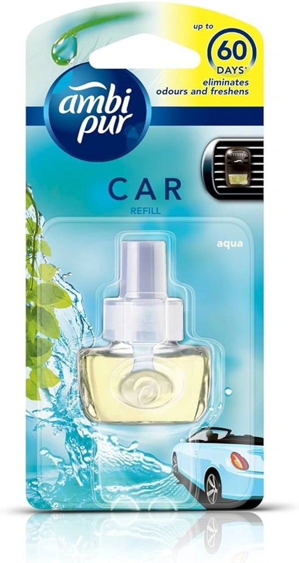 Ambi Pur Car Refill Aqua 60 Days, 7.5 ml