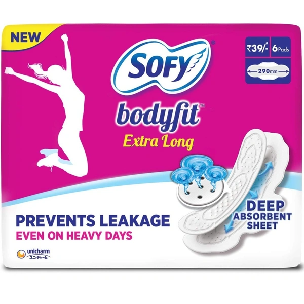 Sofy Bodyfit Extra Long 6 Pads , 6 pads - 6 pads