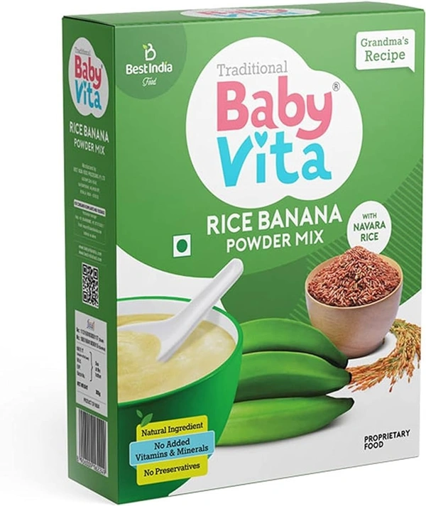 Baby Vita Rice Babnana Powder Mix, 300g - 300g