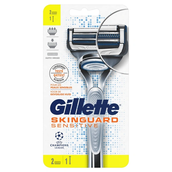 Gillette SkinGuard Sensitive Razor + 1 Razor Blade for Men, - 1 Pc