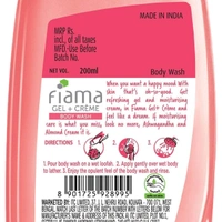 Fiama Gel + Creme Body Wash, Ashwagandha& Almond Cream, 200 ml - 200ml