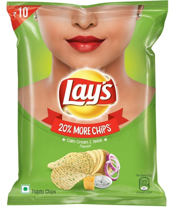Lay's American Style Cream& Onion Flavour Potato Chips, 30g - 30g