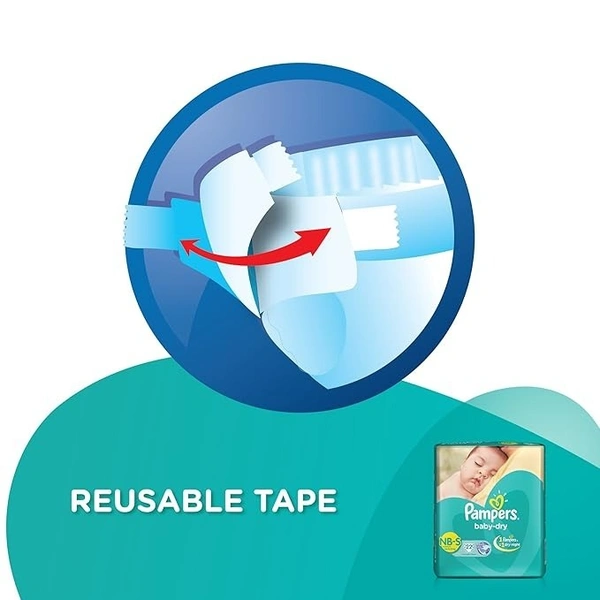 Pampers Baby Dry Newborn Small, 22 Diapers
