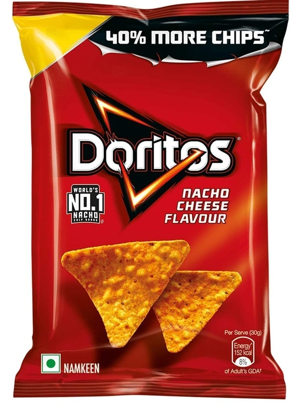 Doritos Nacho Chip Namkeen Nacho Cheese Flavour, 66g - 66g