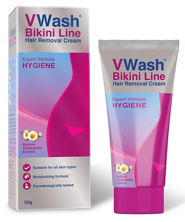 V Wash Bikini Line Hair Removal Cream, 50g - 50g
