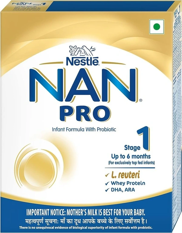 Nan Pro Nestle Nan-Pro Up to 6 Month Infant Formula with Probiotic Powder, 400g - 400g