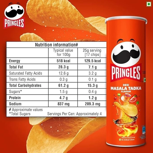 Pringles Desi Masala Tadka, 107g - 107g