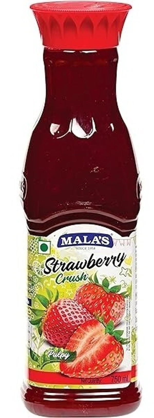 Mala's Strawberry Crush  Fruit Syrup 700