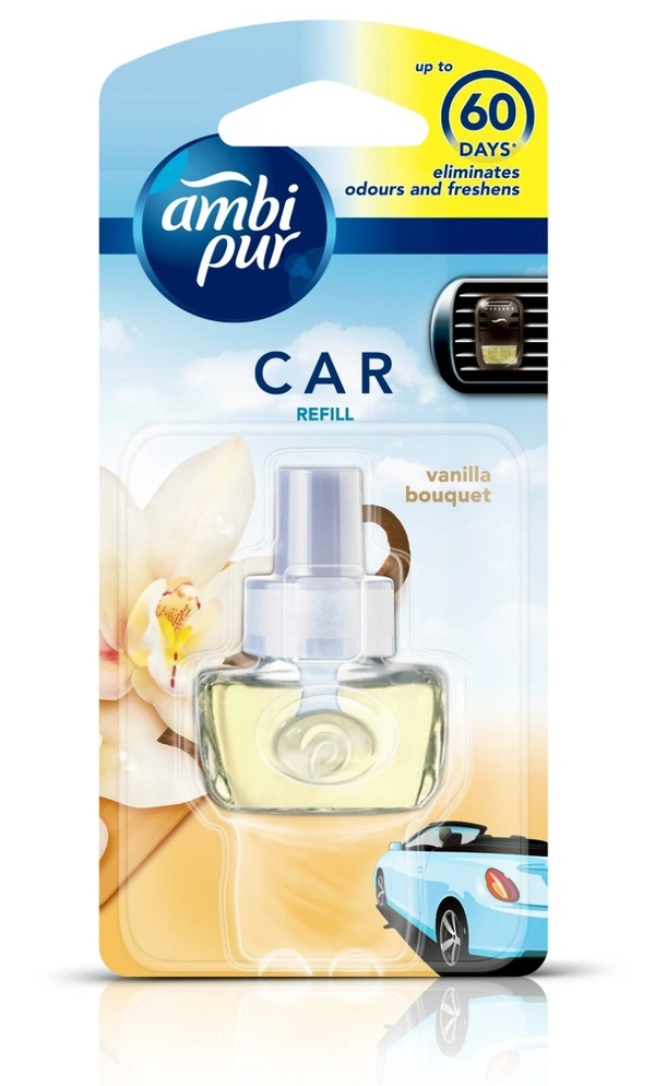 Ambi Pur Car Air Freshener Refill Aerosol, Vanilla Bouquet, 7.5 ml - 7.5ml
