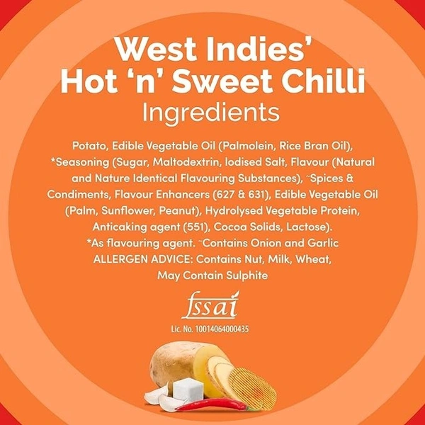 Lay's West Indies Hot 'n' Sweet Chilli Potato Chips, 30g - 28g