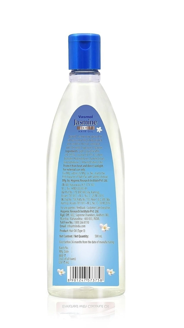 Vasmol Jasmine Premium Hair Oil Jasmine, 500 ml - 500 ml