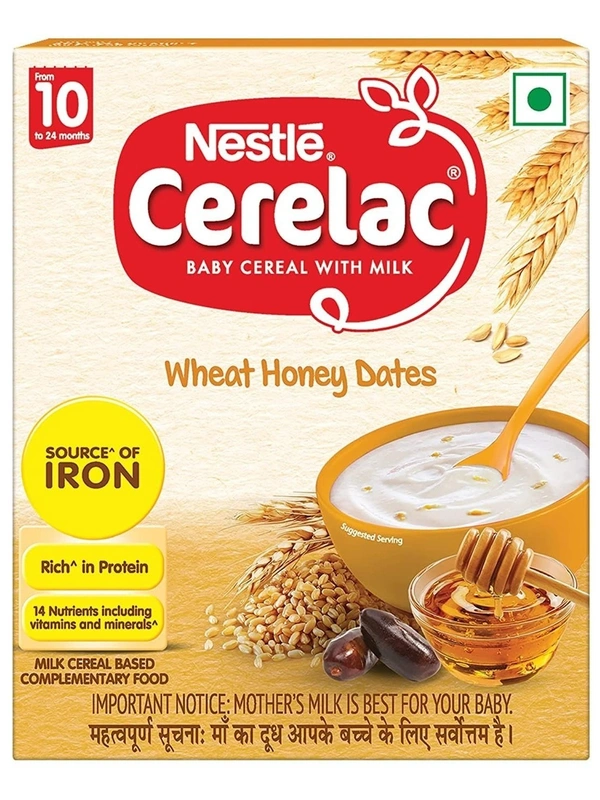 Nestle Nestl� Cerelac Baby Cereal with Milk, Wheat Honey Dates � From 10 Months - 300g