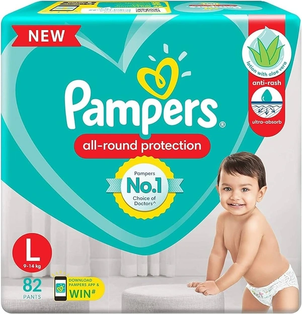 Pampers All-Round Protection Large Size Diaper Pants, 82 Pants