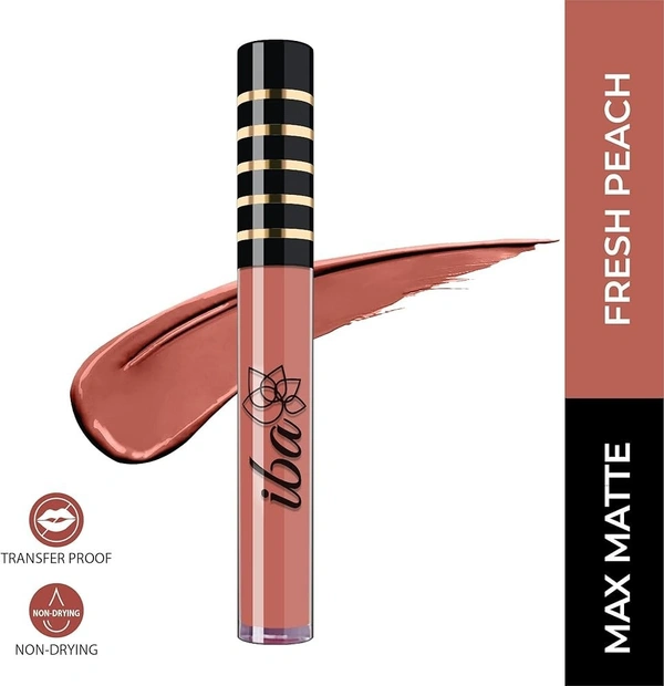 Iba Maxx Matte Liquid Lipstick Fresh Peach, 6.8 ml - 2.6 ml