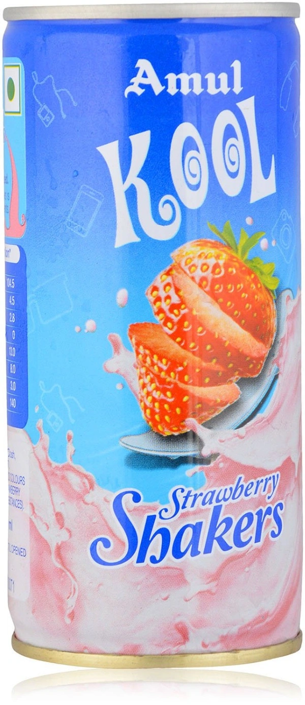 Amul Kool Milk Shake - Strawberry Shakers, 180ml Can - 180ml