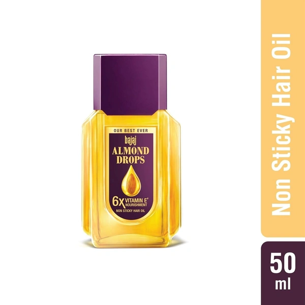 Bajaj Almond Drops Non Sticky Hair Oil, 50 ml - 50 ml
